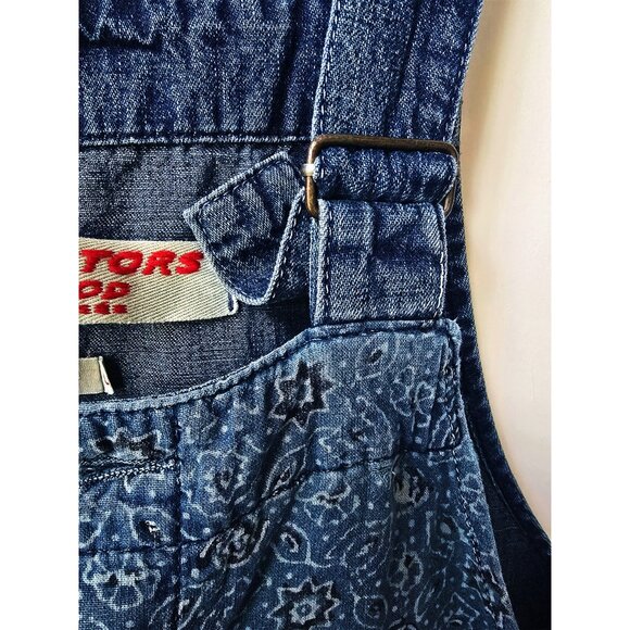 Free People x Doctor Collectors Denim Patchwork Dungarees Overalls Large 30 L - Picture 5 of 8